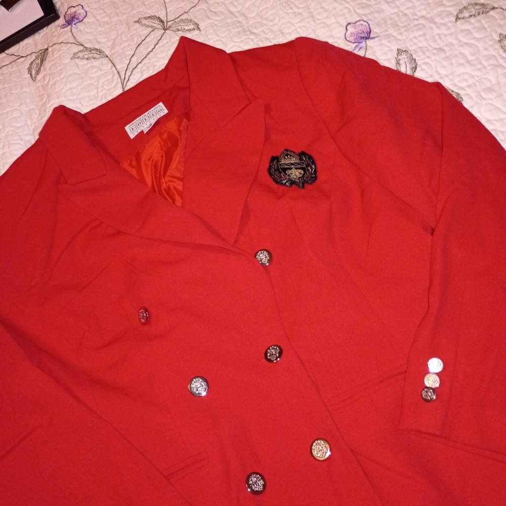 Folio Collection Saks Fifth Avenue Silk Vintage Women's Blazer 16 USA
